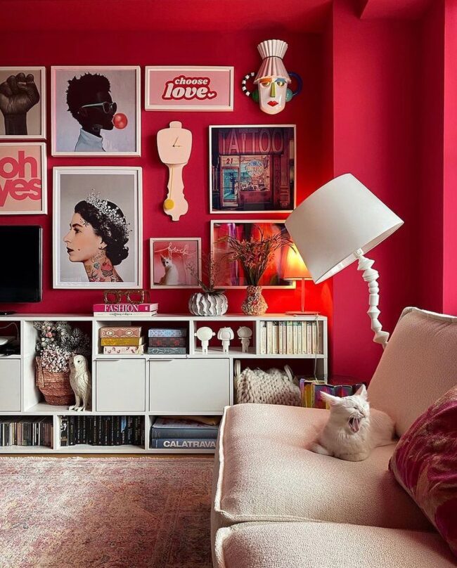 Artful Contemporary Red Spaces