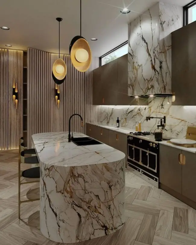 Luxurious Marble with Bold Veining