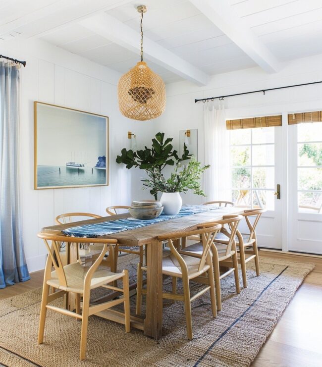 Natural Materials in Rustic Dining Areas