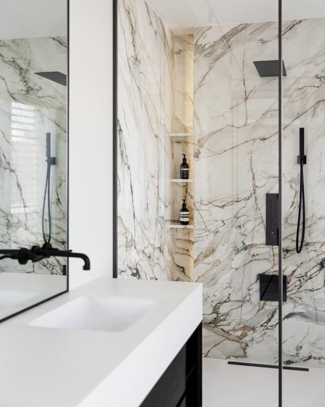 Contemporary Marble-Inspired Spaces