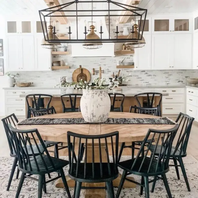 Rustic Farmhouse Kitchen-Dining Areas