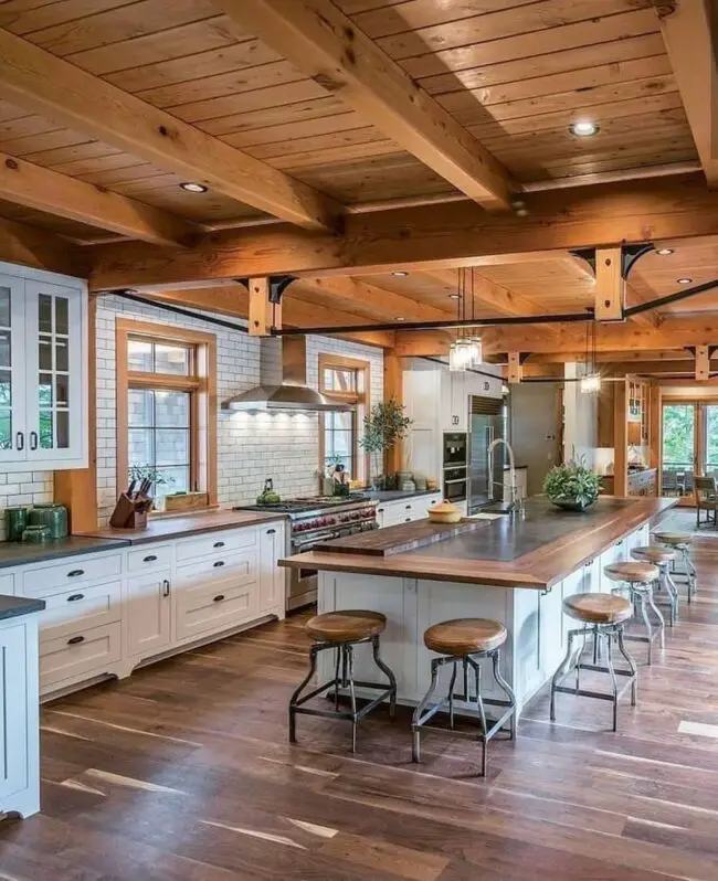 Large, Modern Farmhouse Kitchen with Style