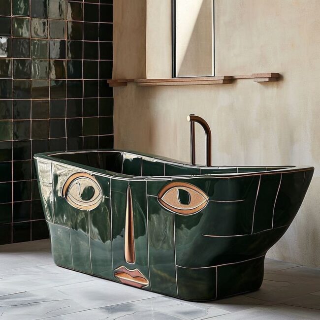 Art Deco-Inspired Bath Design