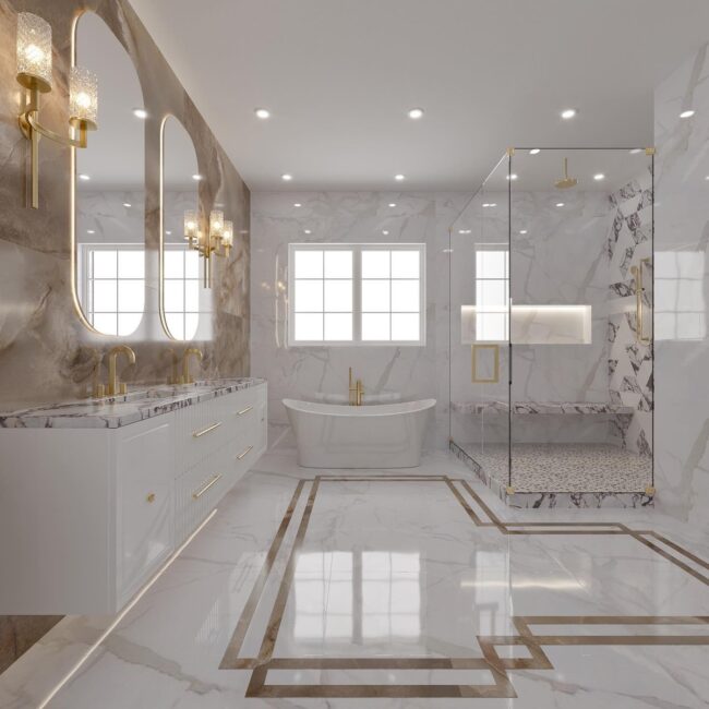 Spacious Luxury in Marble Style