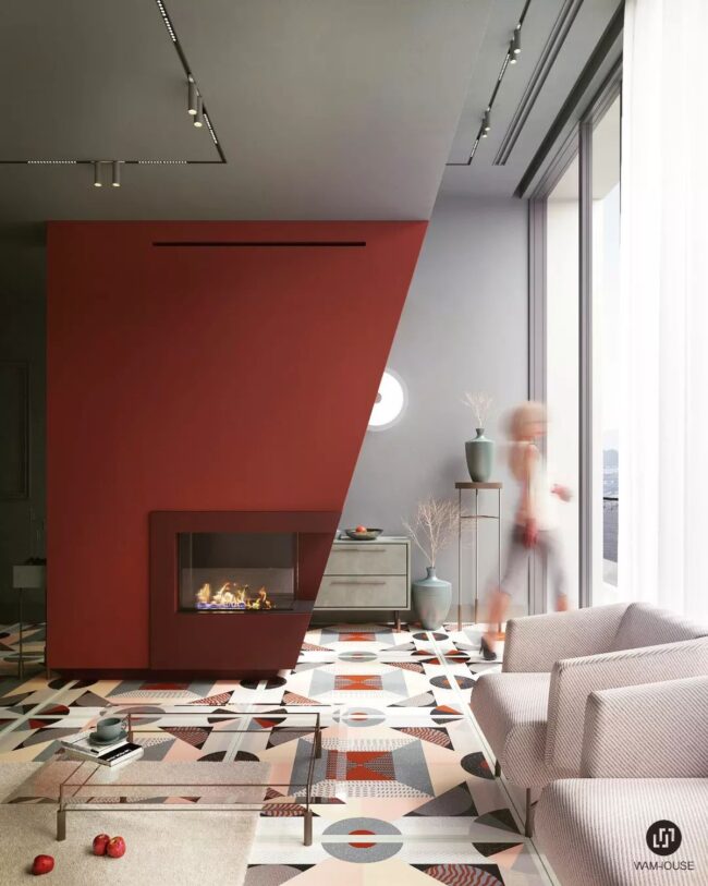 Artistic Designs with Contemporary Red