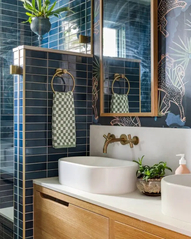 Boho-Inspired Modern Bathroom