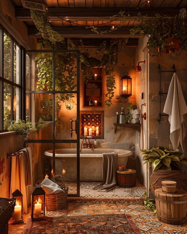 Cozy Glow from Candlelit Baths