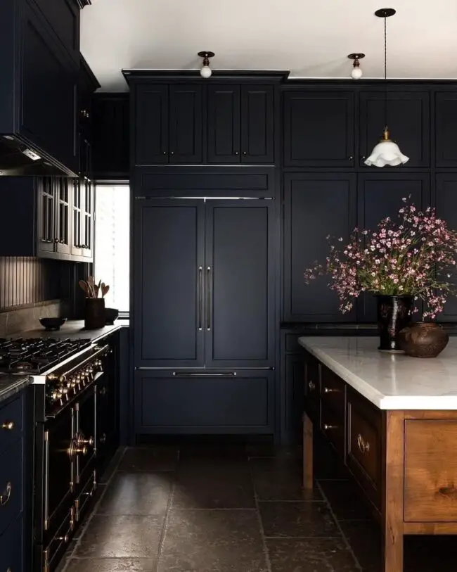 Nautical Dark Kitchens with Navy Noir